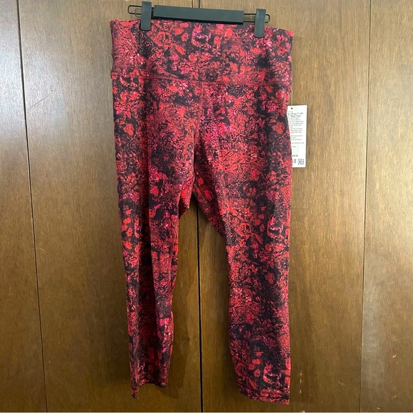 Lululemon New Year Align High-Rise Crop 23" Dark Red Black Lunar Phase Multi 14 - Picture 2 of 13